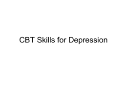 CBT skills for Depression