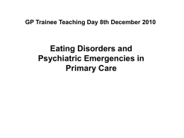 GP Trainee Teaching Day 8th December 2010