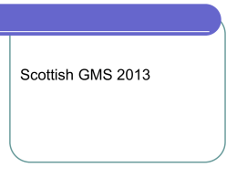 Scottish GMS 2013