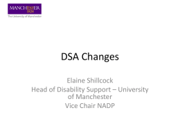 DSA Changes