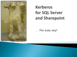 Kerberos for SQL Server