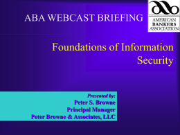 Foundations of Information Security Webcast - ABA