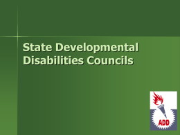 State Councils on Developmental Disabilities