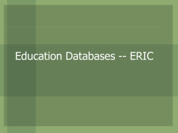 Education Databases -