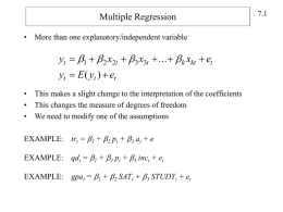 Multiple Regression - James Madison University