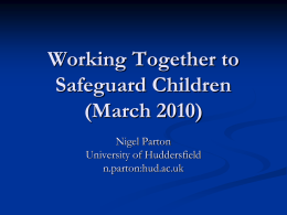 Working Together to Safeguard Children: A guide to inter