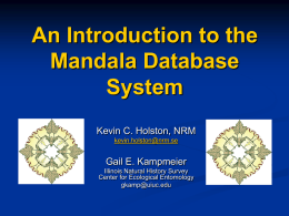 PowerPoint Presentation - Overview of Mandala Database System