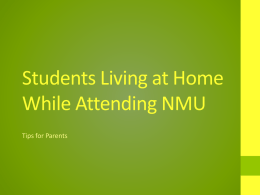Students Living at Home While Attending NMU