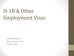 H-1B Visa - University of Washington Tacoma