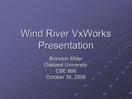Wind River VxWorks Presentation