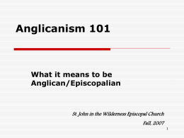 Anglicanism 101 - St. John in the Wilderness Adult