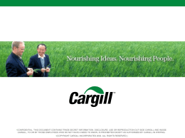 Process Information (PI) for Cargill