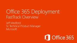 Office 365 FastTrack