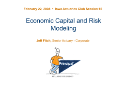 Economic Capital and Risk Modeling