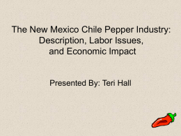 The New Mexico Chile Pepper Industry