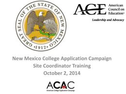 New Mexico College Application Campaign