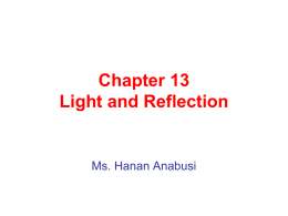 Chapter 14 Light and Reflection