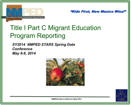 HQT Data Clean-up - New Mexico Public Education Department