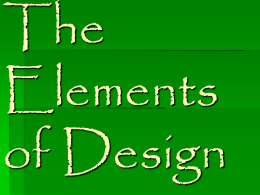 The Elements of Design - Tularosa Municipal Schools