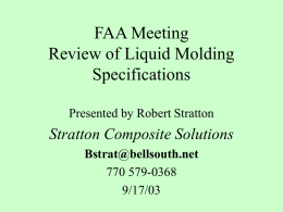 FAA Meeting Review of Liquid Molding Specifications