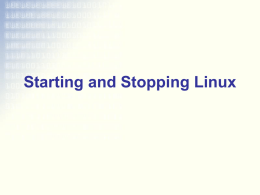 Starting and Stopping Linux