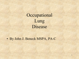 Occupational Lung Disease - Home