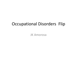 Occupational Disorders Flip - Robert Wood Johnson Medical