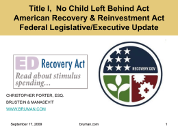 Recovery Act: Overview - Osceola County School District