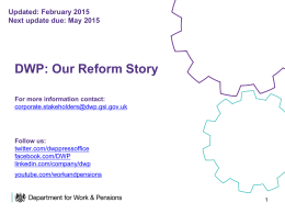 DWP: Our Reform Story