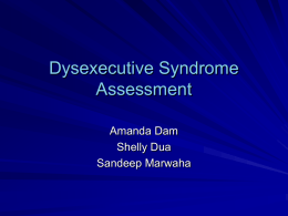 Dysexecutive Syndrome