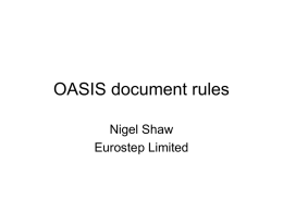 OASIS document rules - OASIS Mailing List Directory
