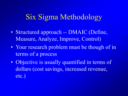 Six Sigma Methodology - Florida State University