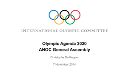 Olympic Agenda 2020 - Home&nbsp | ANOC Olympic