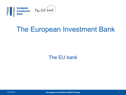 EIB Corporate presentation 2013