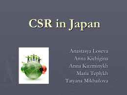 CSR in Japan