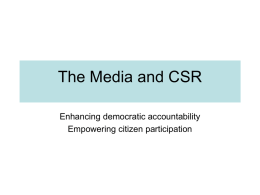 Media and CSR