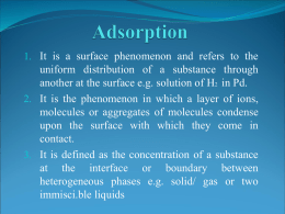 Adsorption - Groups Inc.