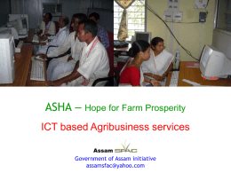 ASHA – Hope for Farm Prosperity