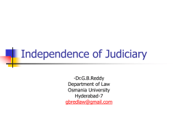 Independence of Judiciary