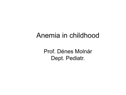 Anemia in childhood - PTE KK