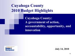 Cuyahoga County: A government of action, accountability