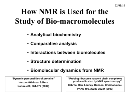 NMR Powerpoint 2 - Center for Structural Biology