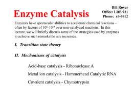 Lecture_5a_ Catalysis . ppt - University of Massachusetts