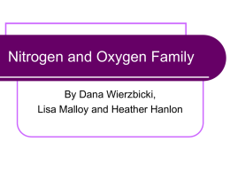 Nitrogen and Oxygen Family
