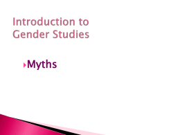 Introduction to Gender Studies