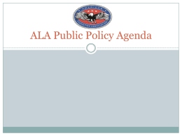 ALA Legislative Agenda