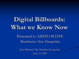 Jerry Wachtel—Veridian Group Digital Billboards