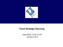 Strategic Sourcing - Wisconsin Business Travel Association