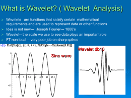 An Overview of Wavelets Part I