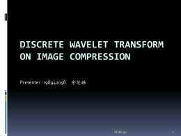 Discrete Wavelet Transform on image compression
